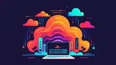 Красочная иллюстрация, изображающая компьютер, подключающийся к маршрутизатору через SSH, символизирующий процесс автономного обновления прошивки для устройств Ubiquiti Unifi UDM Pro и UDM SE.